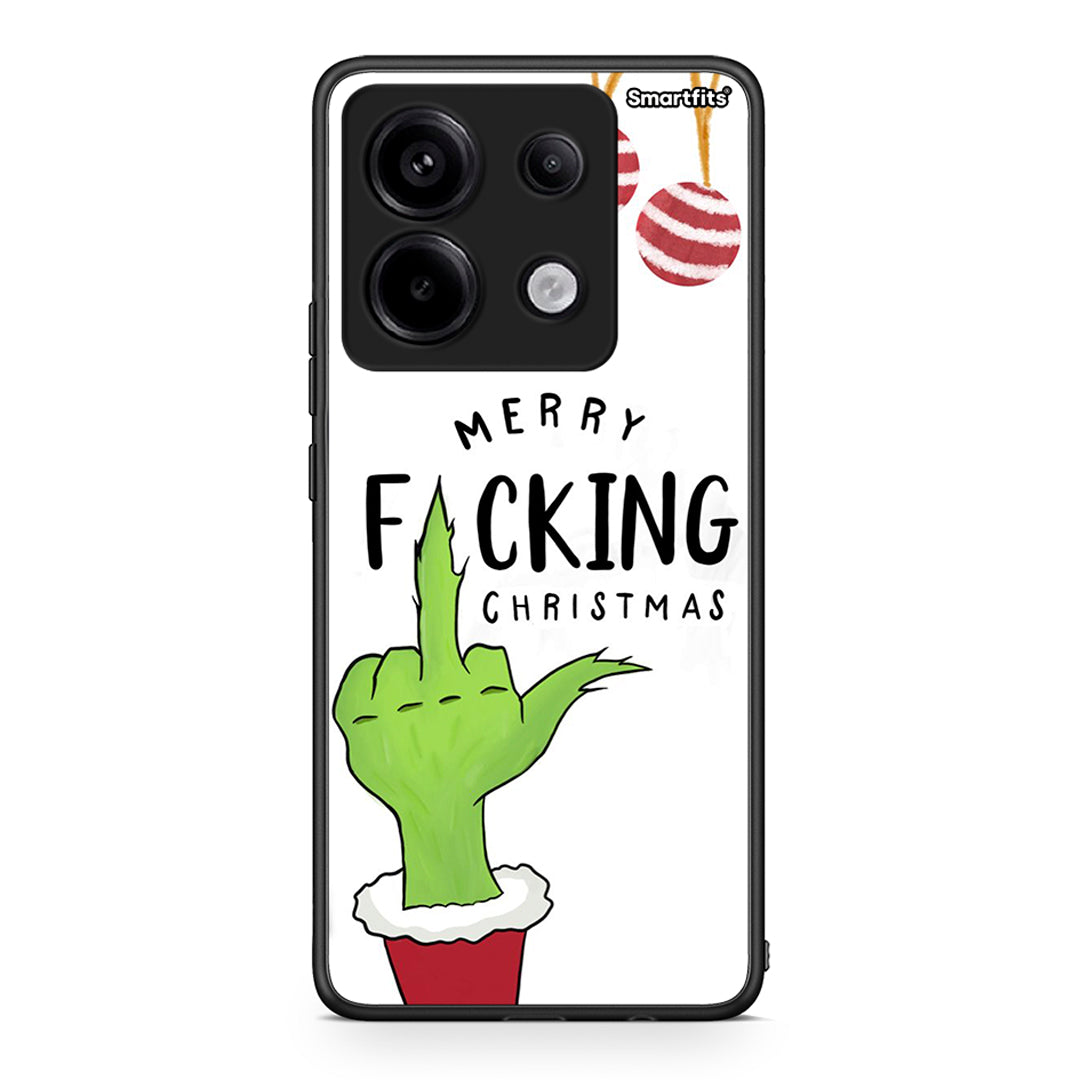 Xiaomi Redmi Note 13 Pro 5G Merry F Xmas θήκη από τη Smartfits με σχέδιο στο πίσω μέρος και μαύρο περίβλημα | Smartphone case with colorful back and black bezels by Smartfits