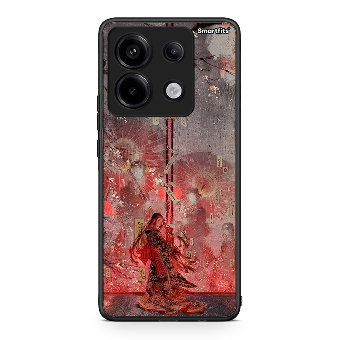 Xiaomi Redmi Note 13 Pro 5G Nezuko Kamado θήκη από τη Smartfits με σχέδιο στο πίσω μέρος και μαύρο περίβλημα | Smartphone case with colorful back and black bezels by Smartfits