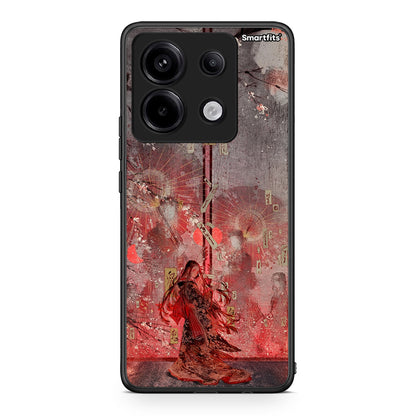Xiaomi Redmi Note 13 Pro 5G Nezuko Kamado θήκη από τη Smartfits με σχέδιο στο πίσω μέρος και μαύρο περίβλημα | Smartphone case with colorful back and black bezels by Smartfits