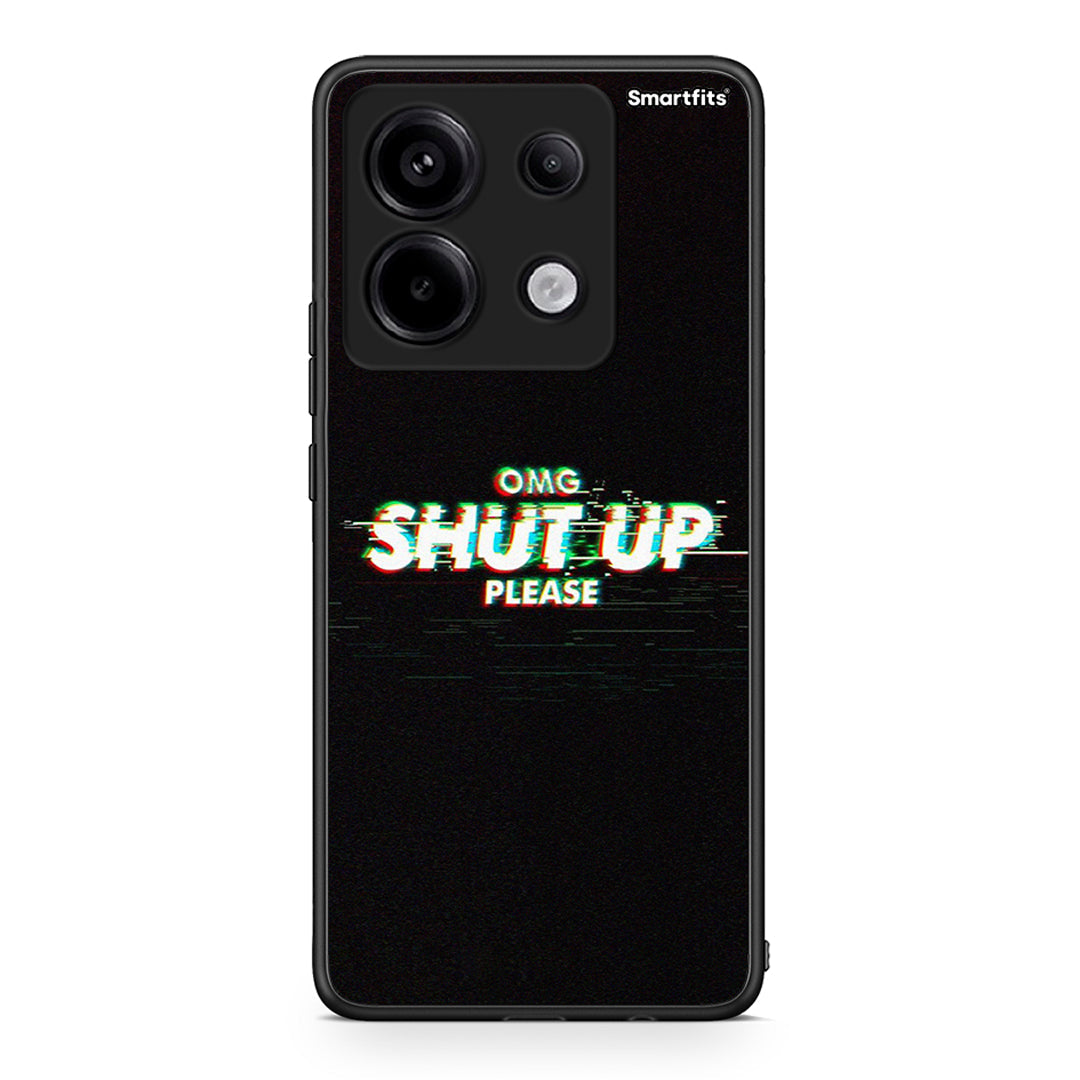 Xiaomi Redmi Note 13 Pro 5G OMG ShutUp θήκη από τη Smartfits με σχέδιο στο πίσω μέρος και μαύρο περίβλημα | Smartphone case with colorful back and black bezels by Smartfits