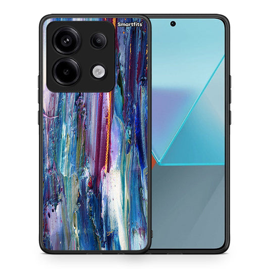 Θήκη Xiaomi Redmi Note 13 Pro 5G Winter Paint από τη Smartfits με σχέδιο στο πίσω μέρος και μαύρο περίβλημα | Xiaomi Redmi Note 13 Pro 5G Winter Paint case with colorful back and black bezels
