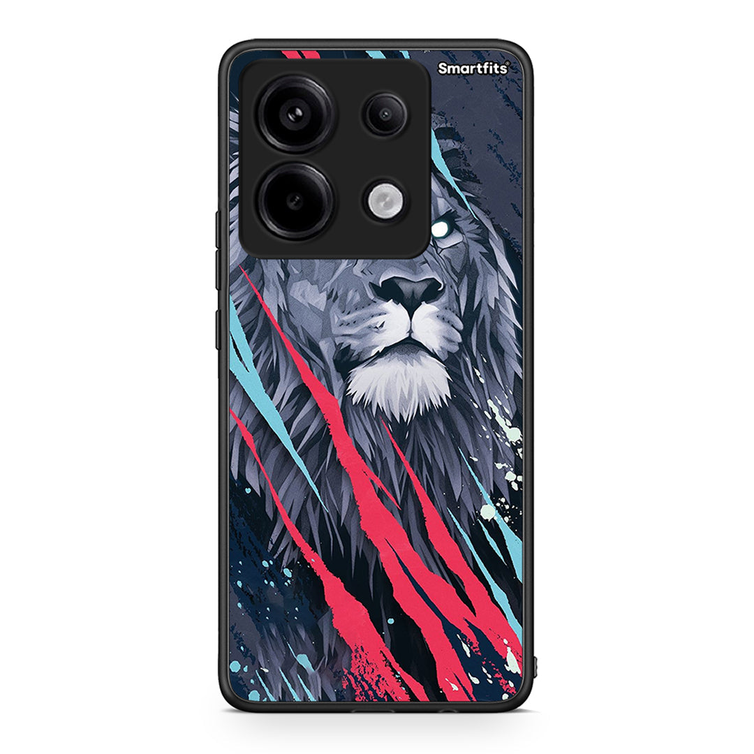 4 - Xiaomi Redmi Note 13 Pro 5G Lion Designer PopArt case, cover, bumper