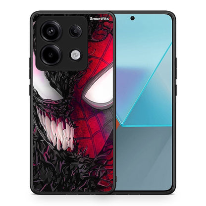 Θήκη Xiaomi Redmi Note 13 Pro 5G SpiderVenom PopArt από τη Smartfits με σχέδιο στο πίσω μέρος και μαύρο περίβλημα | Xiaomi Redmi Note 13 Pro 5G SpiderVenom PopArt case with colorful back and black bezels