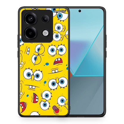 Θήκη Xiaomi Redmi Note 13 Pro 5G Sponge PopArt από τη Smartfits με σχέδιο στο πίσω μέρος και μαύρο περίβλημα | Xiaomi Redmi Note 13 Pro 5G Sponge PopArt case with colorful back and black bezels