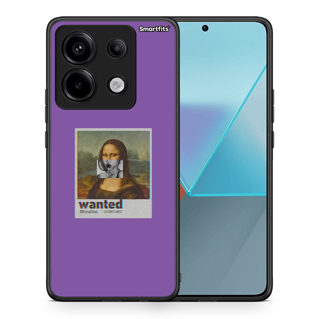 Θήκη Xiaomi Redmi Note 13 Pro 5G Monalisa Popart από τη Smartfits με σχέδιο στο πίσω μέρος και μαύρο περίβλημα | Xiaomi Redmi Note 13 Pro 5G Monalisa Popart case with colorful back and black bezels