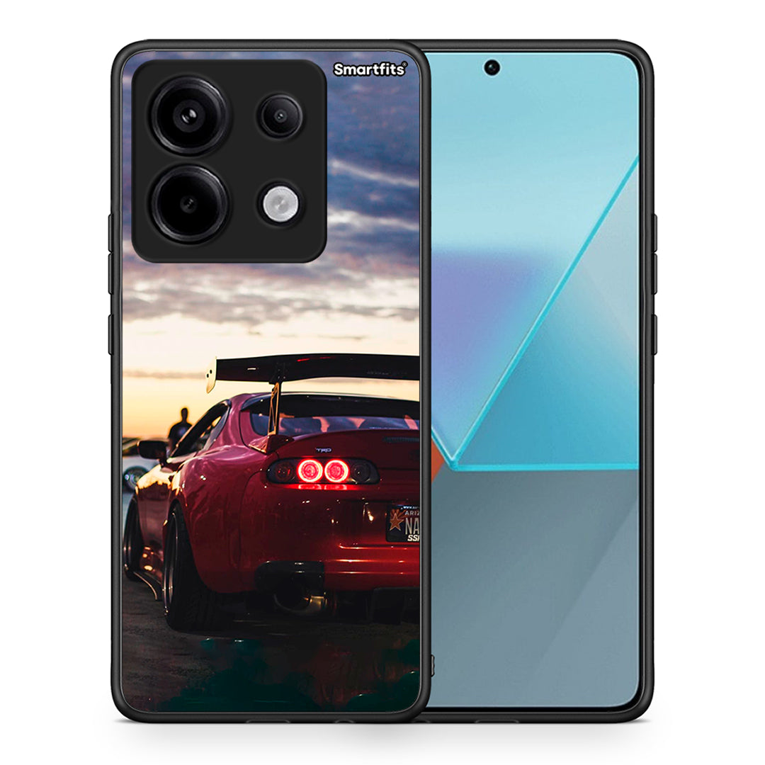 Θήκη Xiaomi Redmi Note 13 Pro 5G Racing Supra από τη Smartfits με σχέδιο στο πίσω μέρος και μαύρο περίβλημα | Xiaomi Redmi Note 13 Pro 5G Racing Supra case with colorful back and black bezels