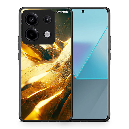 Θήκη Xiaomi Redmi Note 13 Pro 5G Real Gold από τη Smartfits με σχέδιο στο πίσω μέρος και μαύρο περίβλημα | Xiaomi Redmi Note 13 Pro 5G Real Gold case with colorful back and black bezels