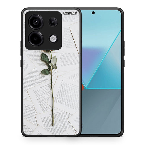 Θήκη Xiaomi Redmi Note 13 Pro 5G Red Rose από τη Smartfits με σχέδιο στο πίσω μέρος και μαύρο περίβλημα | Xiaomi Redmi Note 13 Pro 5G Red Rose case with colorful back and black bezels
