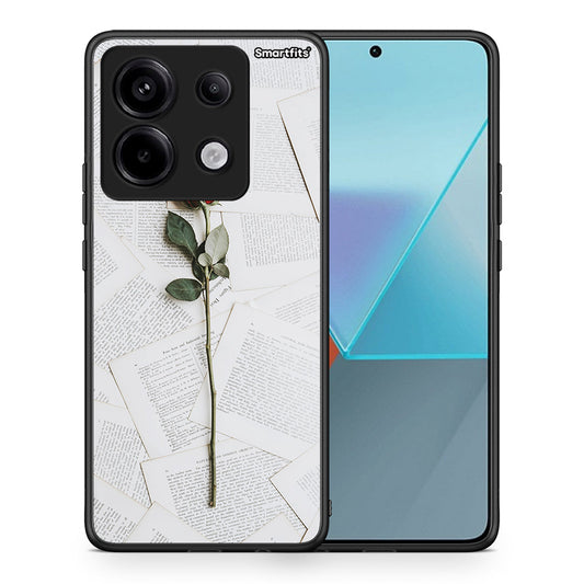Θήκη Xiaomi Redmi Note 13 Pro 5G Red Rose από τη Smartfits με σχέδιο στο πίσω μέρος και μαύρο περίβλημα | Xiaomi Redmi Note 13 Pro 5G Red Rose case with colorful back and black bezels