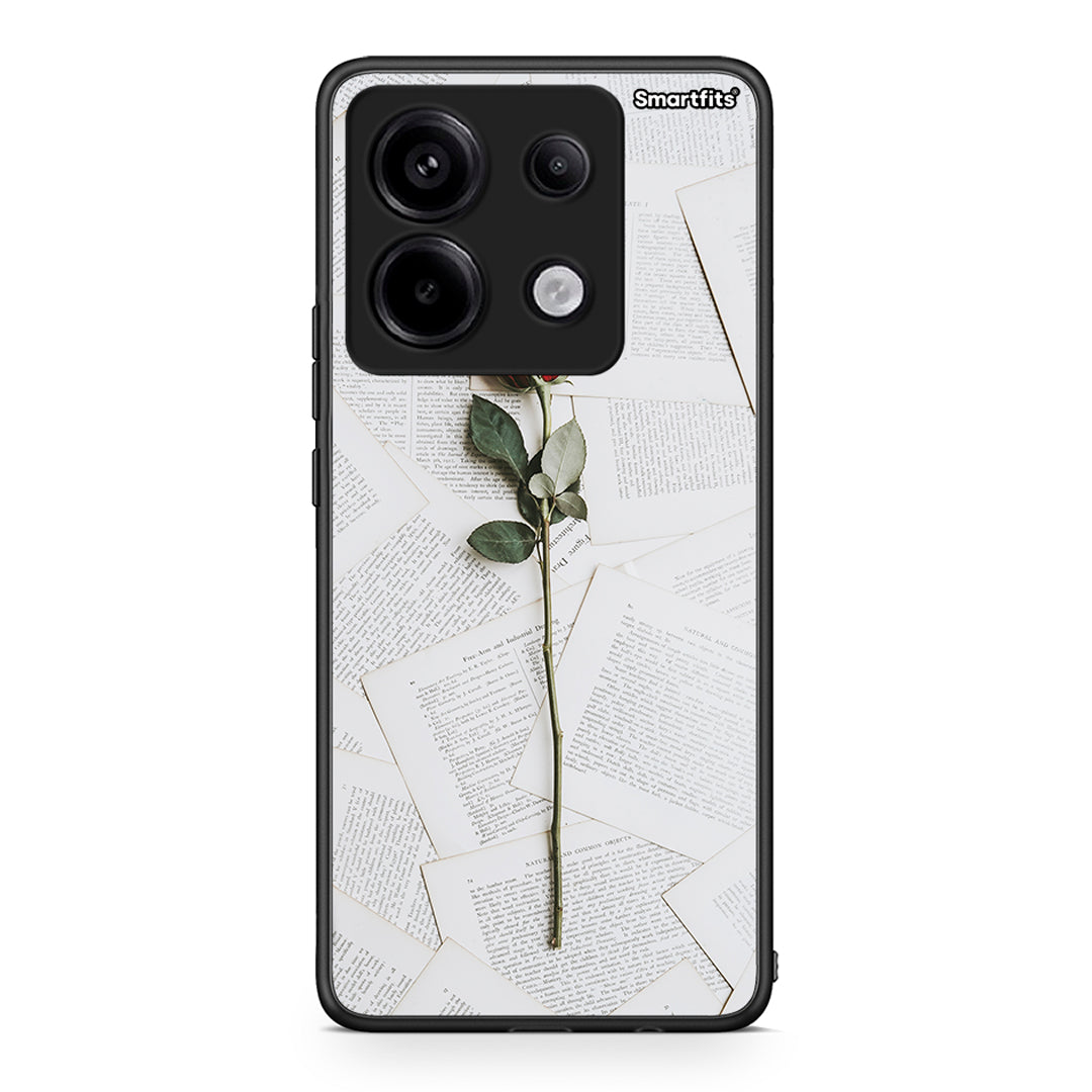 Xiaomi Redmi Note 13 Pro 5G Red Rose θήκη από τη Smartfits με σχέδιο στο πίσω μέρος και μαύρο περίβλημα | Smartphone case with colorful back and black bezels by Smartfits