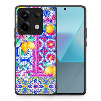 Thumbnail for Θήκη Xiaomi Redmi Note 13 Pro 5G Retro Spring από τη Smartfits με σχέδιο στο πίσω μέρος και μαύρο περίβλημα | Xiaomi Redmi Note 13 Pro 5G Retro Spring case with colorful back and black bezels