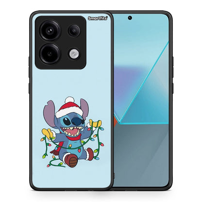Θήκη Xiaomi Redmi Note 13 Pro 5G Santa Stich από τη Smartfits με σχέδιο στο πίσω μέρος και μαύρο περίβλημα | Xiaomi Redmi Note 13 Pro 5G Santa Stich case with colorful back and black bezels
