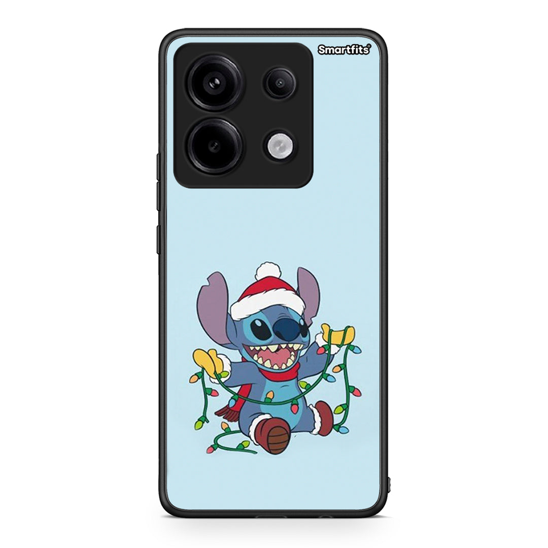 Xiaomi Redmi Note 13 Pro 5G Santa Stich θήκη από τη Smartfits με σχέδιο στο πίσω μέρος και μαύρο περίβλημα | Smartphone case with colorful back and black bezels by Smartfits