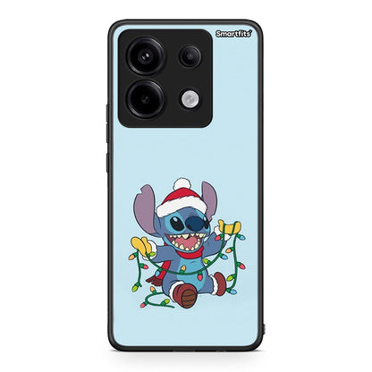 Xiaomi Redmi Note 13 Pro 5G Santa Stich θήκη από τη Smartfits με σχέδιο στο πίσω μέρος και μαύρο περίβλημα | Smartphone case with colorful back and black bezels by Smartfits
