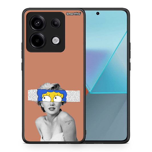 Θήκη Xiaomi Redmi Note 13 Pro 5G Sim Merilyn από τη Smartfits με σχέδιο στο πίσω μέρος και μαύρο περίβλημα | Xiaomi Redmi Note 13 Pro 5G Sim Merilyn case with colorful back and black bezels