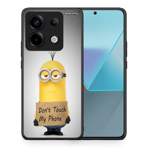 Θήκη Xiaomi Redmi Note 13 Pro 5G Minion Text από τη Smartfits με σχέδιο στο πίσω μέρος και μαύρο περίβλημα | Xiaomi Redmi Note 13 Pro 5G Minion Text case with colorful back and black bezels