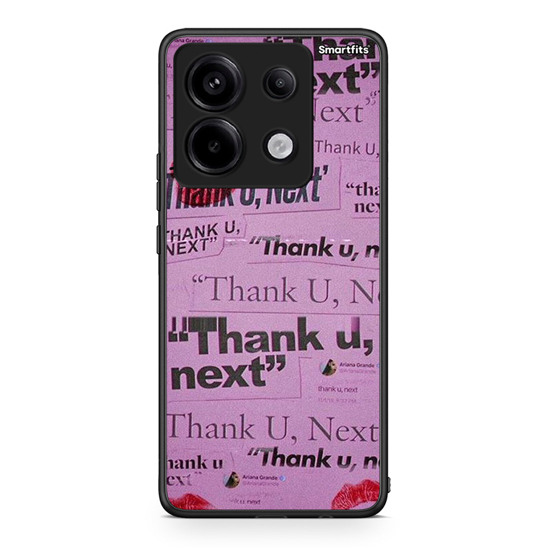 Xiaomi Redmi Note 13 Pro 5G Thank You Next Θήκη Αγίου Βαλεντίνου από τη Smartfits με σχέδιο στο πίσω μέρος και μαύρο περίβλημα | Smartphone case with colorful back and black bezels by Smartfits