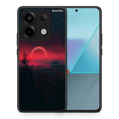 Θήκη Xiaomi Redmi Note 13 Pro 5G Sunset Tropic από τη Smartfits με σχέδιο στο πίσω μέρος και μαύρο περίβλημα | Xiaomi Redmi Note 13 Pro 5G Sunset Tropic case with colorful back and black bezels