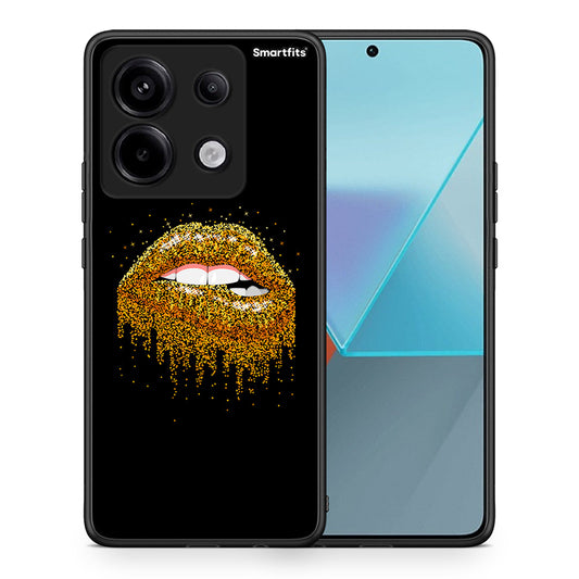Θήκη Xiaomi Redmi Note 13 Pro 5G Golden Valentine από τη Smartfits με σχέδιο στο πίσω μέρος και μαύρο περίβλημα | Xiaomi Redmi Note 13 Pro 5G Golden Valentine case with colorful back and black bezels