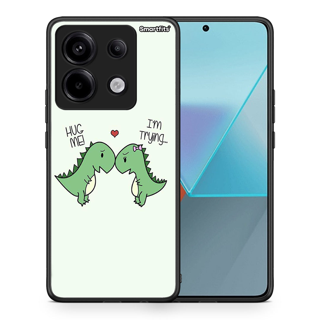 Θήκη Xiaomi Redmi Note 13 Pro 5G Rex Valentine από τη Smartfits με σχέδιο στο πίσω μέρος και μαύρο περίβλημα | Xiaomi Redmi Note 13 Pro 5G Rex Valentine case with colorful back and black bezels