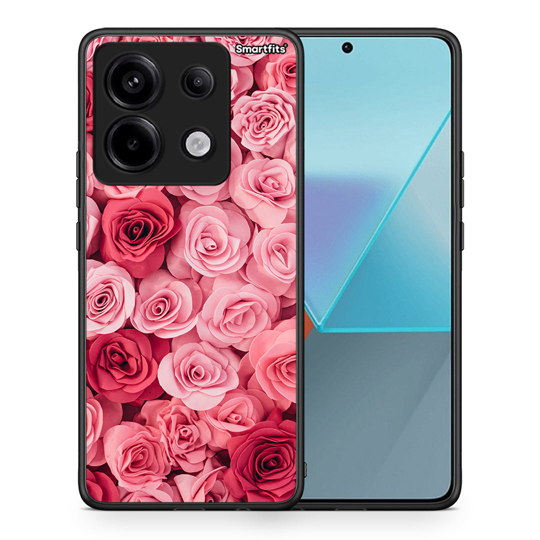 Θήκη Xiaomi Redmi Note 13 Pro 5G RoseGarden Valentine από τη Smartfits με σχέδιο στο πίσω μέρος και μαύρο περίβλημα | Xiaomi Redmi Note 13 Pro 5G RoseGarden Valentine case with colorful back and black bezels