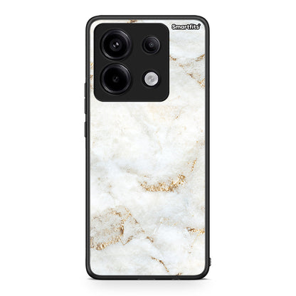 Xiaomi Redmi Note 13 Pro 5G White Gold Marble θήκη από τη Smartfits με σχέδιο στο πίσω μέρος και μαύρο περίβλημα | Smartphone case with colorful back and black bezels by Smartfits