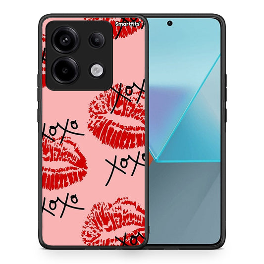 Θήκη Xiaomi Redmi Note 13 Pro 5G XOXO Lips από τη Smartfits με σχέδιο στο πίσω μέρος και μαύρο περίβλημα | Xiaomi Redmi Note 13 Pro 5G XOXO Lips case with colorful back and black bezels