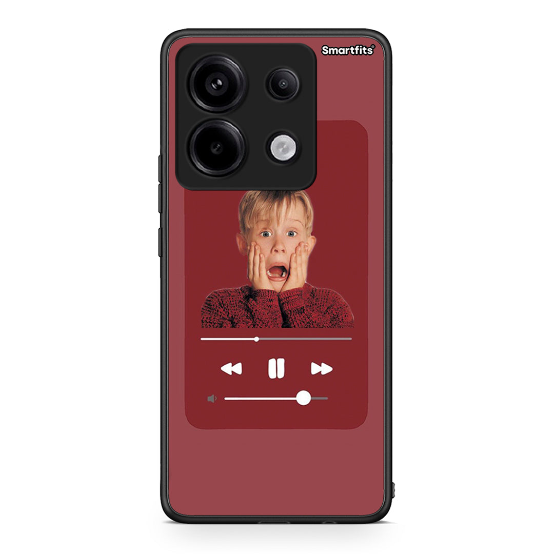 Xiaomi Redmi Note 13 Pro 5G Xmas Alone Music θήκη από τη Smartfits με σχέδιο στο πίσω μέρος και μαύρο περίβλημα | Smartphone case with colorful back and black bezels by Smartfits