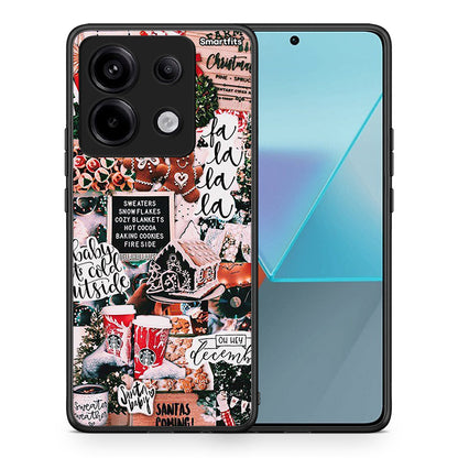 Θήκη Xiaomi Redmi Note 13 Pro 5G Xmas Habbits από τη Smartfits με σχέδιο στο πίσω μέρος και μαύρο περίβλημα | Xiaomi Redmi Note 13 Pro 5G Xmas Habbits case with colorful back and black bezels