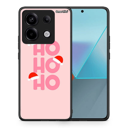 Θήκη Xiaomi Redmi Note 13 Pro 5G Xmas Ho Ho Ho από τη Smartfits με σχέδιο στο πίσω μέρος και μαύρο περίβλημα | Xiaomi Redmi Note 13 Pro 5G Xmas Ho Ho Ho case with colorful back and black bezels