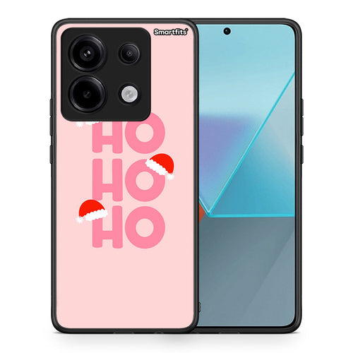 Θήκη Xiaomi Redmi Note 13 Pro 5G Xmas Ho Ho Ho από τη Smartfits με σχέδιο στο πίσω μέρος και μαύρο περίβλημα | Xiaomi Redmi Note 13 Pro 5G Xmas Ho Ho Ho case with colorful back and black bezels