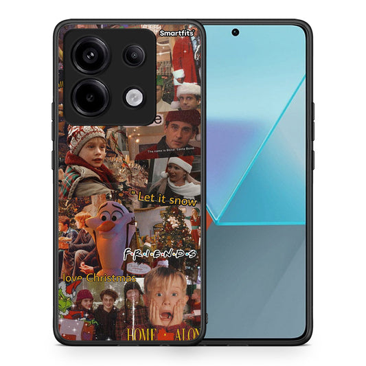 Θήκη Xiaomi Redmi Note 13 Pro 5G Xmas Wishes από τη Smartfits με σχέδιο στο πίσω μέρος και μαύρο περίβλημα | Xiaomi Redmi Note 13 Pro 5G Xmas Wishes case with colorful back and black bezels