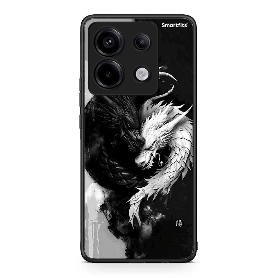 Xiaomi Redmi Note 13 Pro 5G Yin Yang Θήκη από τη Smartfits με σχέδιο στο πίσω μέρος και μαύρο περίβλημα | Smartphone case with colorful back and black bezels by Smartfits
