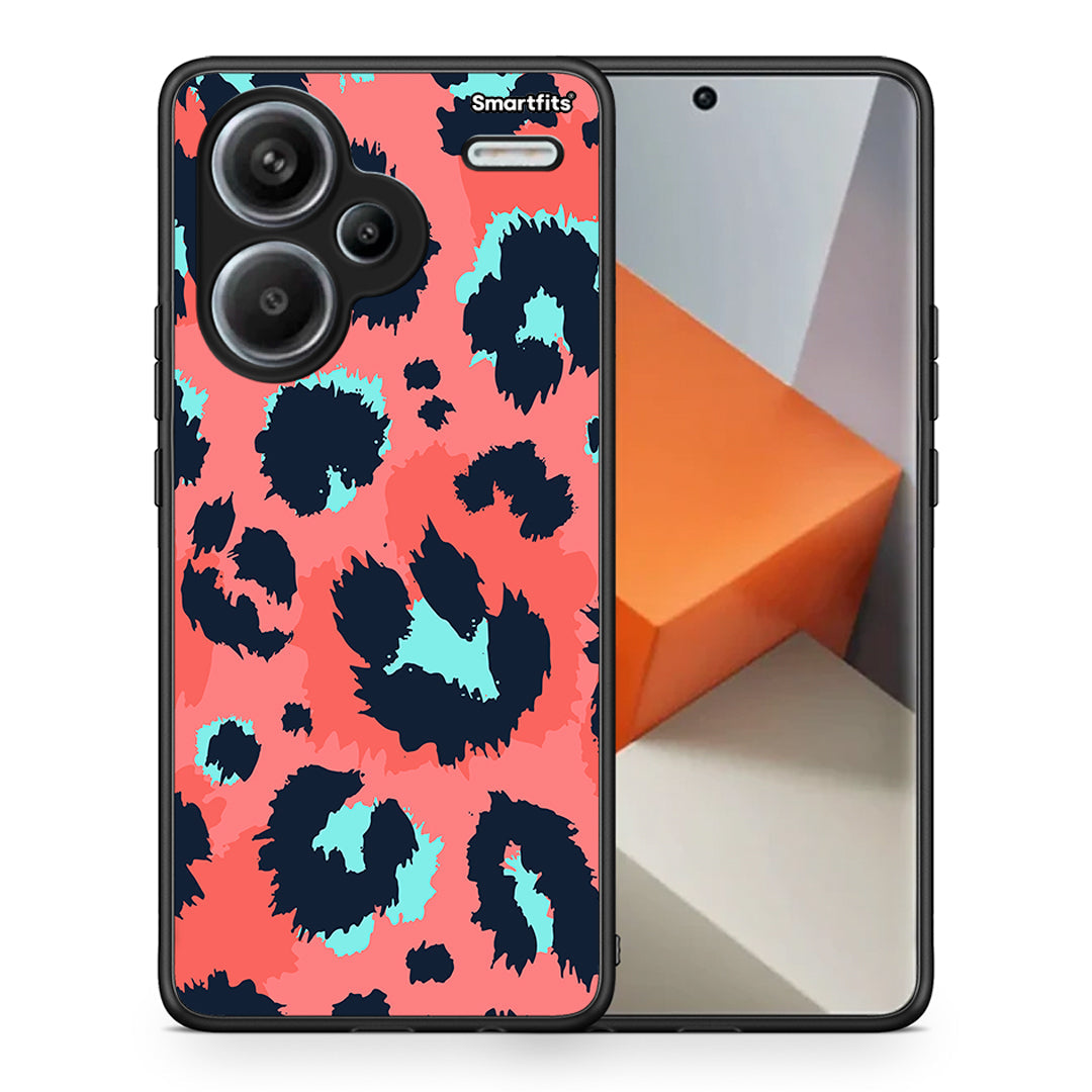 Θήκη Xiaomi Redmi Note 13 Pro Plus 5G Pink Leopard Animal από τη Smartfits με σχέδιο στο πίσω μέρος και μαύρο περίβλημα | Xiaomi Redmi Note 13 Pro Plus 5G Pink Leopard Animal case with colorful back and black bezels