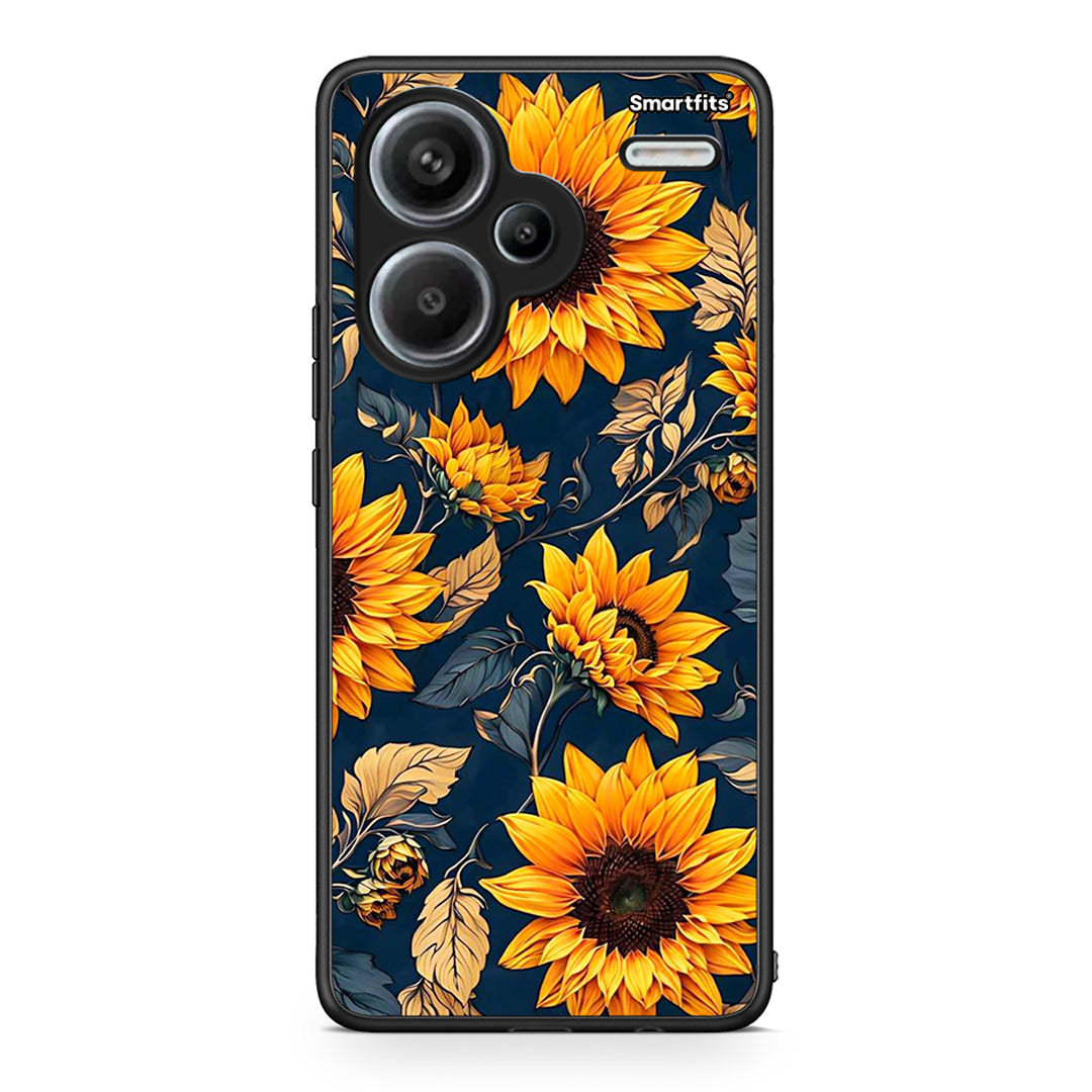 Xiaomi Redmi Note 13 Pro Plus 5G Autumn Sunflowers Θήκη από τη Smartfits με σχέδιο στο πίσω μέρος και μαύρο περίβλημα | Smartphone case with colorful back and black bezels by Smartfits