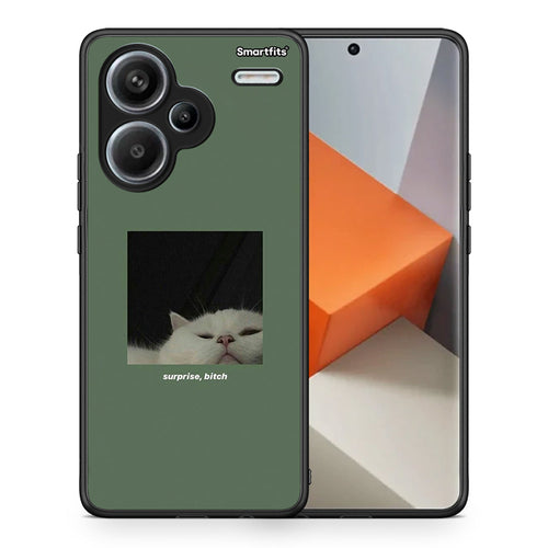 Θήκη Xiaomi Redmi Note 13 Pro Plus 5G Bitch Surprise από τη Smartfits με σχέδιο στο πίσω μέρος και μαύρο περίβλημα | Xiaomi Redmi Note 13 Pro Plus 5G Bitch Surprise case with colorful back and black bezels