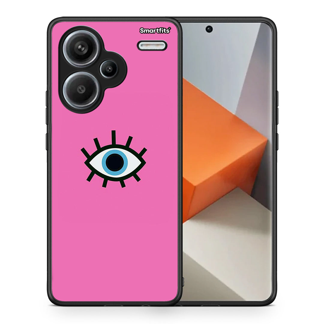 Θήκη Xiaomi Redmi Note 13 Pro Plus 5G Blue Eye Pink από τη Smartfits με σχέδιο στο πίσω μέρος και μαύρο περίβλημα | Xiaomi Redmi Note 13 Pro Plus 5G Blue Eye Pink case with colorful back and black bezels