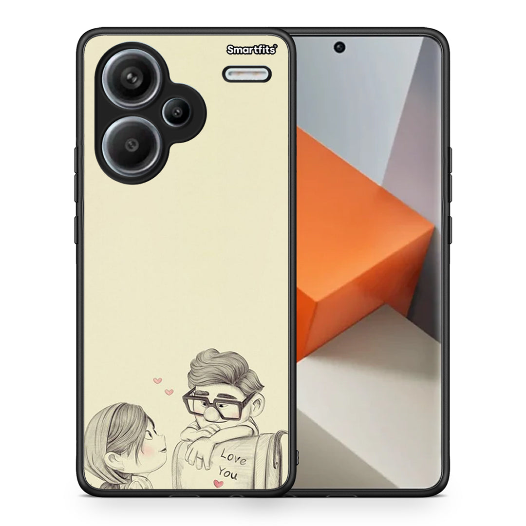 Θήκη Xiaomi Redmi Note 13 Pro Plus 5G Carl And Ellie από τη Smartfits με σχέδιο στο πίσω μέρος και μαύρο περίβλημα | Xiaomi Redmi Note 13 Pro Plus 5G Carl And Ellie case with colorful back and black bezels