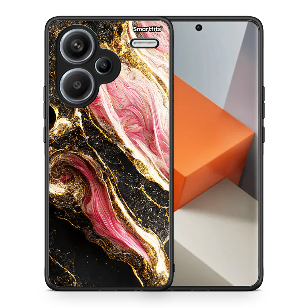 Θήκη Xiaomi Redmi Note 13 Pro Plus 5G Glamorous Pink Marble από τη Smartfits με σχέδιο στο πίσω μέρος και μαύρο περίβλημα | Xiaomi Redmi Note 13 Pro Plus 5G Glamorous Pink Marble case with colorful back and black bezels