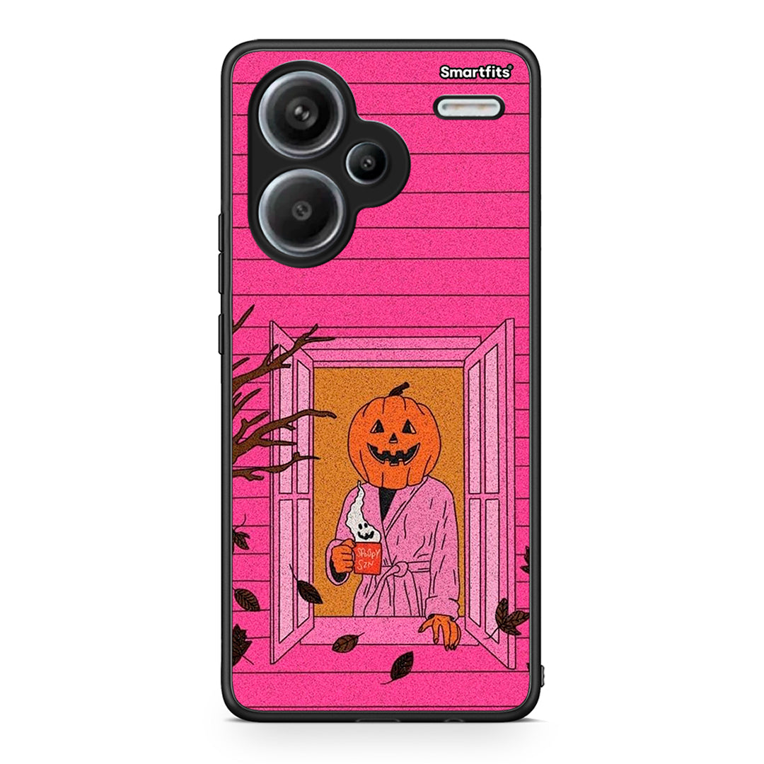 Xiaomi Redmi Note 13 Pro Plus 5G Halloween Pumpkin Lady Θήκη από τη Smartfits με σχέδιο στο πίσω μέρος και μαύρο περίβλημα | Smartphone case with colorful back and black bezels by Smartfits