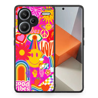 Thumbnail for Θήκη Xiaomi Redmi Note 13 Pro Plus 5G Hippie Love από τη Smartfits με σχέδιο στο πίσω μέρος και μαύρο περίβλημα | Xiaomi Redmi Note 13 Pro Plus 5G Hippie Love case with colorful back and black bezels