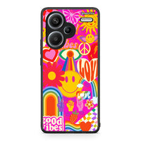 Thumbnail for Xiaomi Redmi Note 13 Pro Plus 5G Hippie Love θήκη από τη Smartfits με σχέδιο στο πίσω μέρος και μαύρο περίβλημα | Smartphone case with colorful back and black bezels by Smartfits