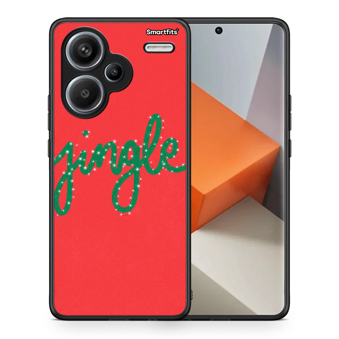 Θήκη Xiaomi Redmi Note 13 Pro Plus 5G Jingle Xmas από τη Smartfits με σχέδιο στο πίσω μέρος και μαύρο περίβλημα | Xiaomi Redmi Note 13 Pro Plus 5G Jingle Xmas case with colorful back and black bezels