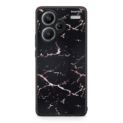 4 - Xiaomi Redmi Note 13 Pro Plus 5G Black Rosegold Marble case, cover, bumper