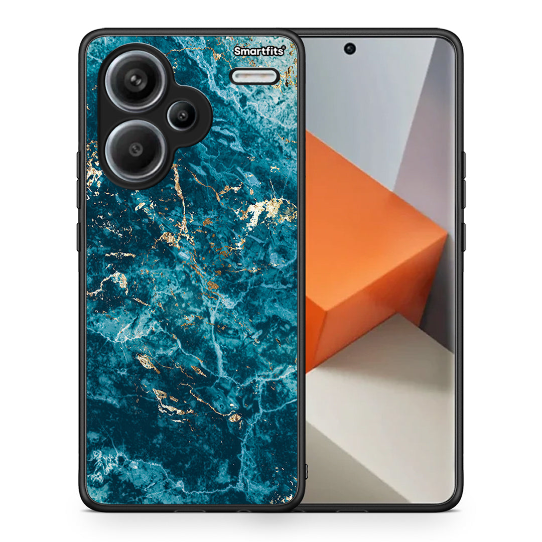Θήκη Xiaomi Redmi Note 13 Pro Plus 5G Marble Blue από τη Smartfits με σχέδιο στο πίσω μέρος και μαύρο περίβλημα | Xiaomi Redmi Note 13 Pro Plus 5G Marble Blue case with colorful back and black bezels