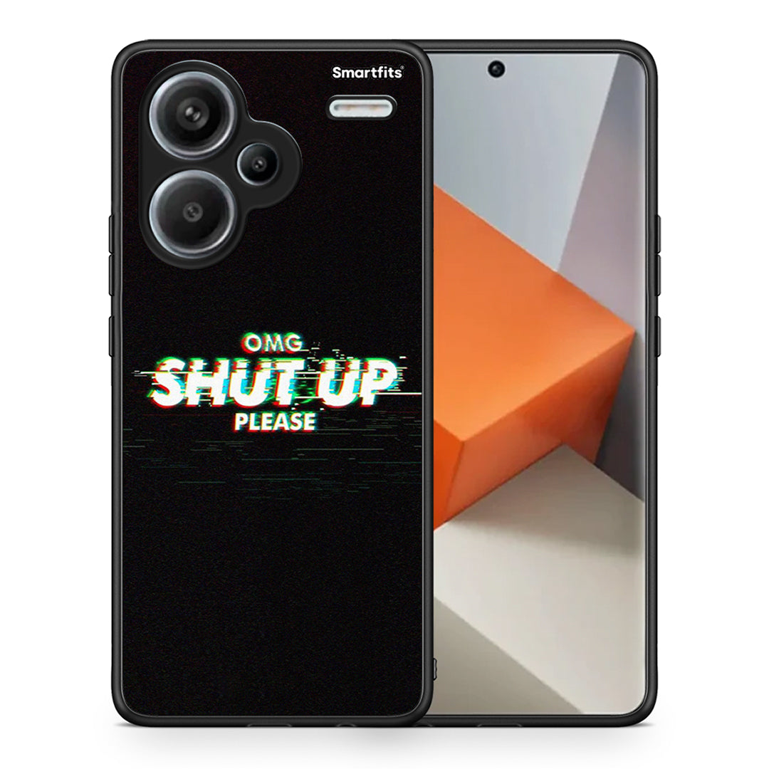 Θήκη Xiaomi Redmi Note 13 Pro Plus 5G OMG ShutUp από τη Smartfits με σχέδιο στο πίσω μέρος και μαύρο περίβλημα | Xiaomi Redmi Note 13 Pro Plus 5G OMG ShutUp case with colorful back and black bezels