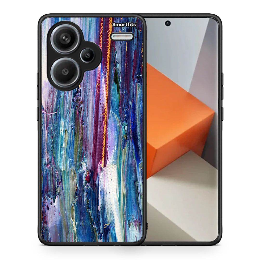 Θήκη Xiaomi Redmi Note 13 Pro Plus 5G Winter Paint από τη Smartfits με σχέδιο στο πίσω μέρος και μαύρο περίβλημα | Xiaomi Redmi Note 13 Pro Plus 5G Winter Paint case with colorful back and black bezels