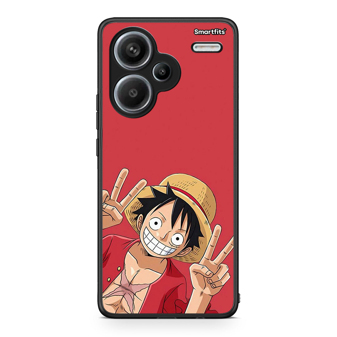 Xiaomi Redmi Note 13 Pro Plus 5G Pirate Luffy Θήκη από τη Smartfits με σχέδιο στο πίσω μέρος και μαύρο περίβλημα | Smartphone case with colorful back and black bezels by Smartfits