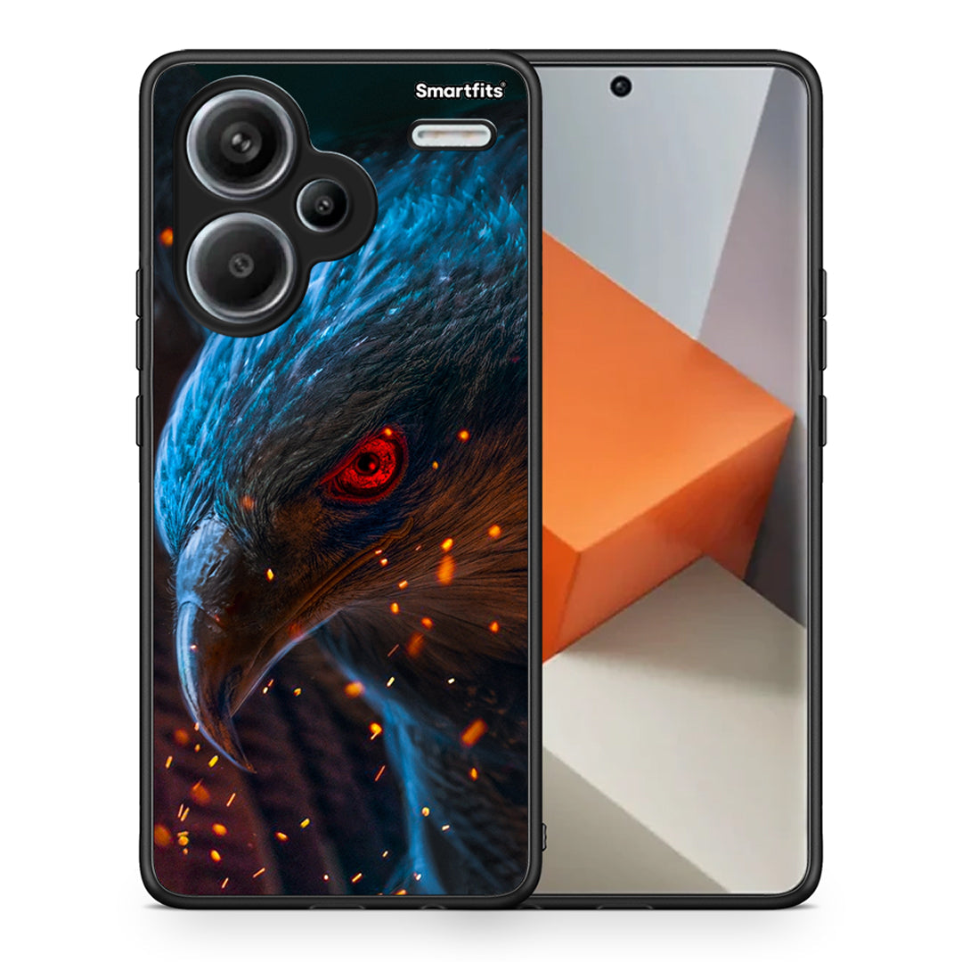 Θήκη Xiaomi Redmi Note 13 Pro Plus 5G Eagle PopArt από τη Smartfits με σχέδιο στο πίσω μέρος και μαύρο περίβλημα | Xiaomi Redmi Note 13 Pro Plus 5G Eagle PopArt case with colorful back and black bezels