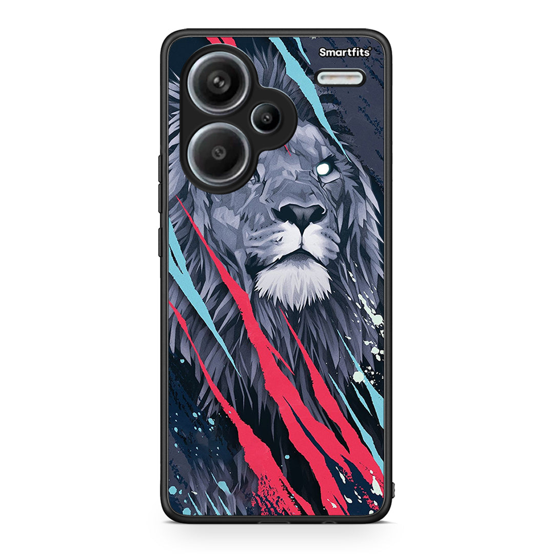 4 - Xiaomi Redmi Note 13 Pro Plus 5G Lion Designer PopArt case, cover, bumper